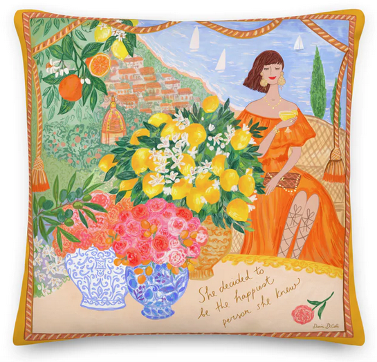 Amalfi Coast Collection - Citrus Garden Pillow