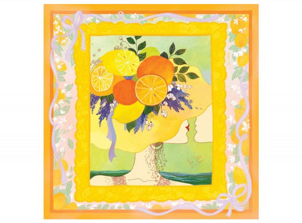 Silk Scarf Yellow Be YouYou are a Treasure