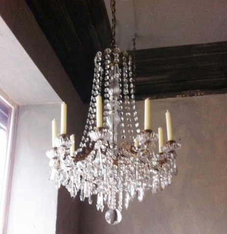 Louis XVI Style Crystal Chandelier with Candles
