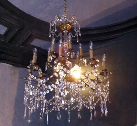 Louis XVI Style Crystal Bronze Chandelier