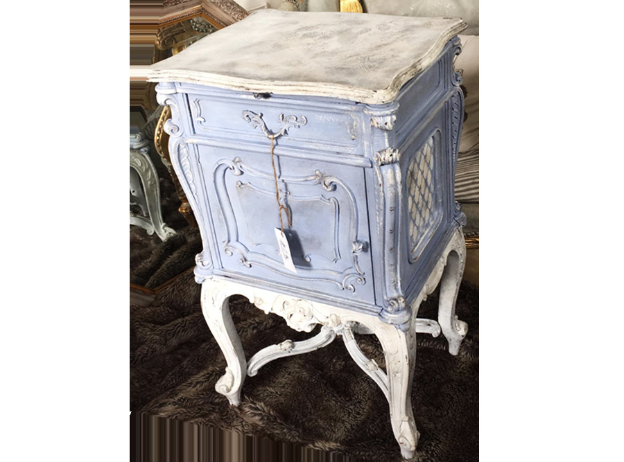 Antik Nachttisch Veredelt Blau Grau Taupe Grace Holmes