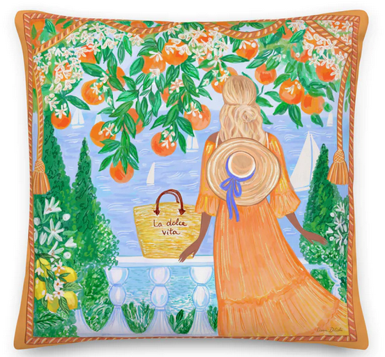 Amalfi Coast Collection - Take Time For Bliss Pillow