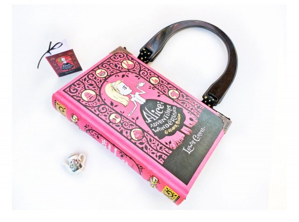 Alice in Wonderland Book Bag Pink - Viintage Edition