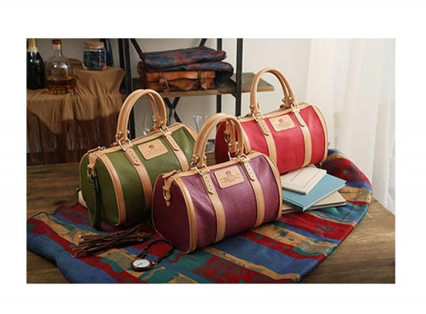 Klassische Boston Handtasche Lila
