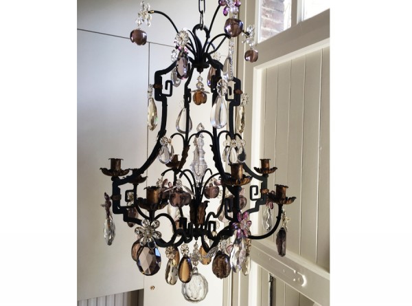 Cage Fruit Chandelier Iron Antique