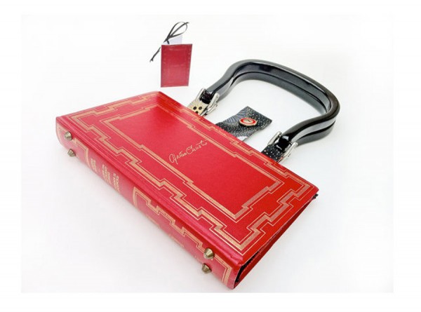 Agatha Christie Vintage Buch als Tasche Rot