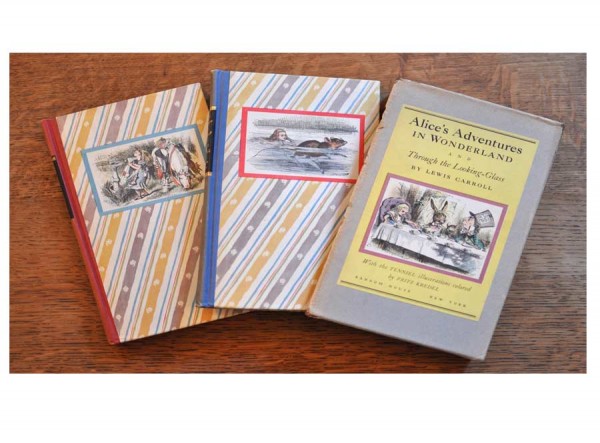 Alice's Adventures in Wonderland and Through the Looking Glass by Lewis Carroll - First Edition Book
