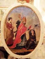 Kunstwerk des Heiligen Ursmar aus Alten Kirche aus Italien Kunstwerk des Heiligen Ursmar aus Alten Kirche aus Italien