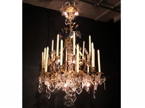 Floral Rococo Style Chandelier mid 19th Century