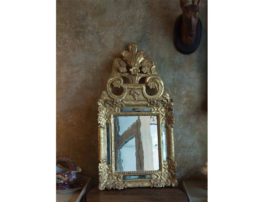 Spiegel klein Gold aus Italien Antik