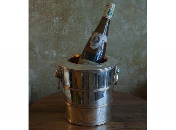 Silver and Copper Lion Champage Cooler