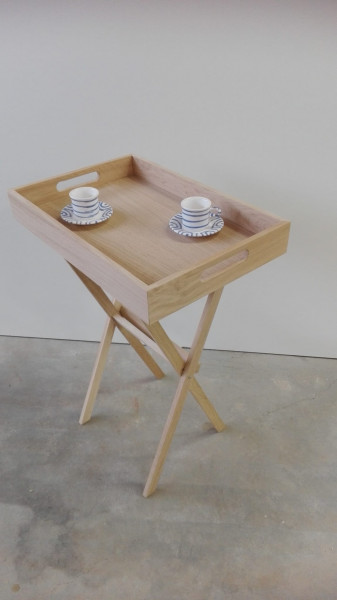 Hand Made Tray and Side Table Foldable Wood